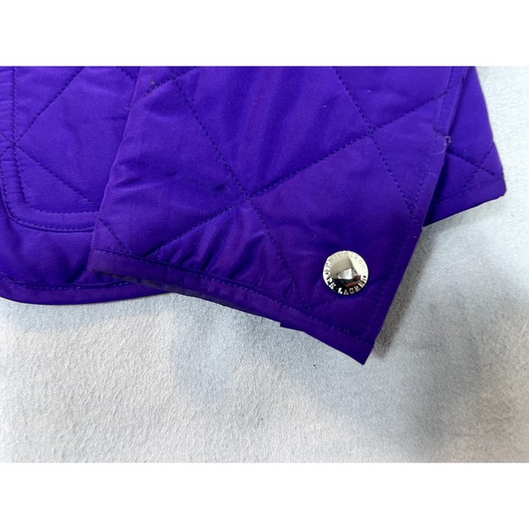 Lauren‎ Ralph Lauren Jacket Quilted Coat Womens P/M Petite Medium Purple Jacket - Picture 3 of 14
